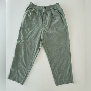 Madewell | Corduroy Pull-On Tapered Pants | Mint Green | Women’s Size Large